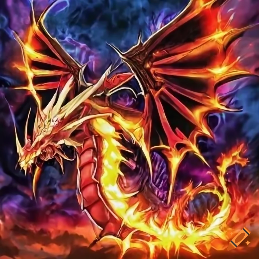 epic fire dragon in Yu-Gi-Oh card art