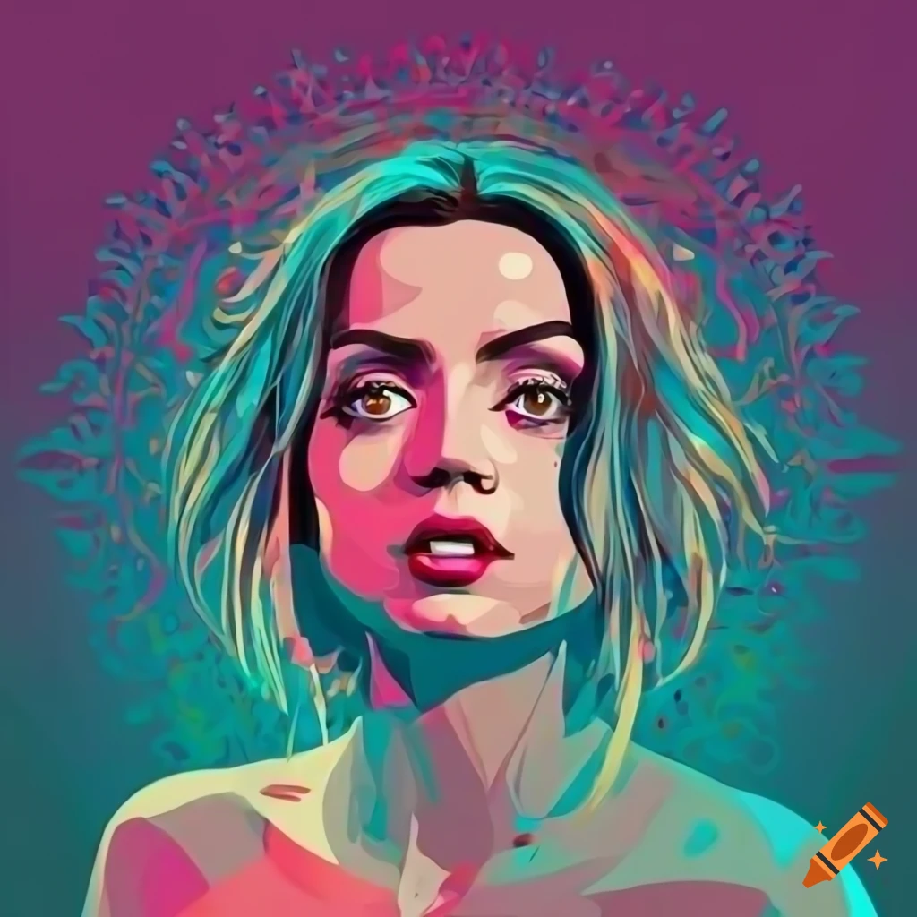 intricately detailed illustration of Ana de Armas