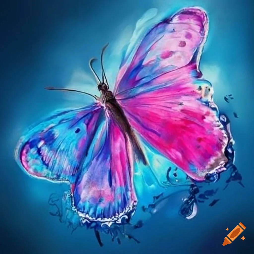 I-Glow Solar-Schmetterling - Blau