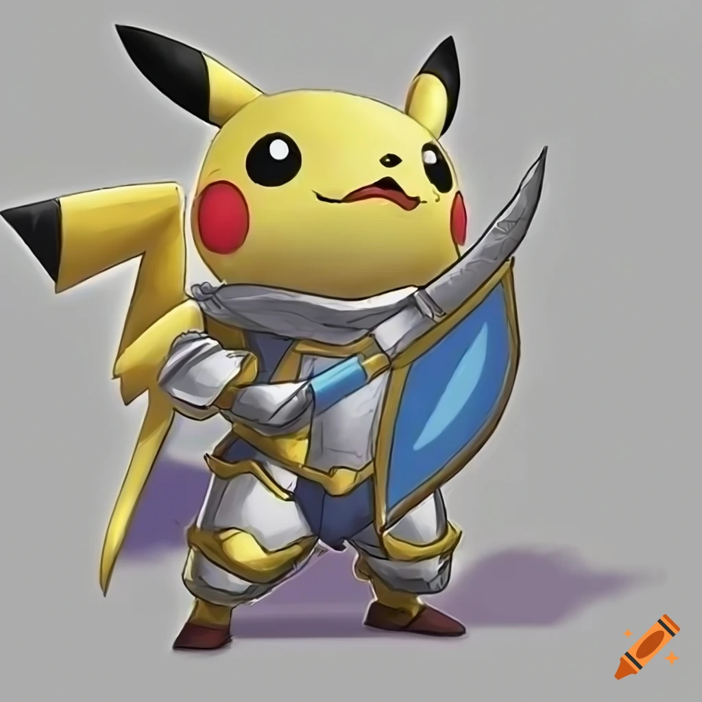 Pikachu Middle Pikachu painting as a middle age warrior on Craiyon