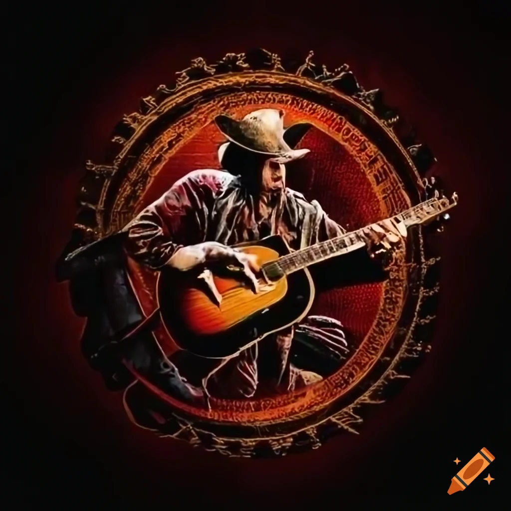band logo with guitars and old west theme