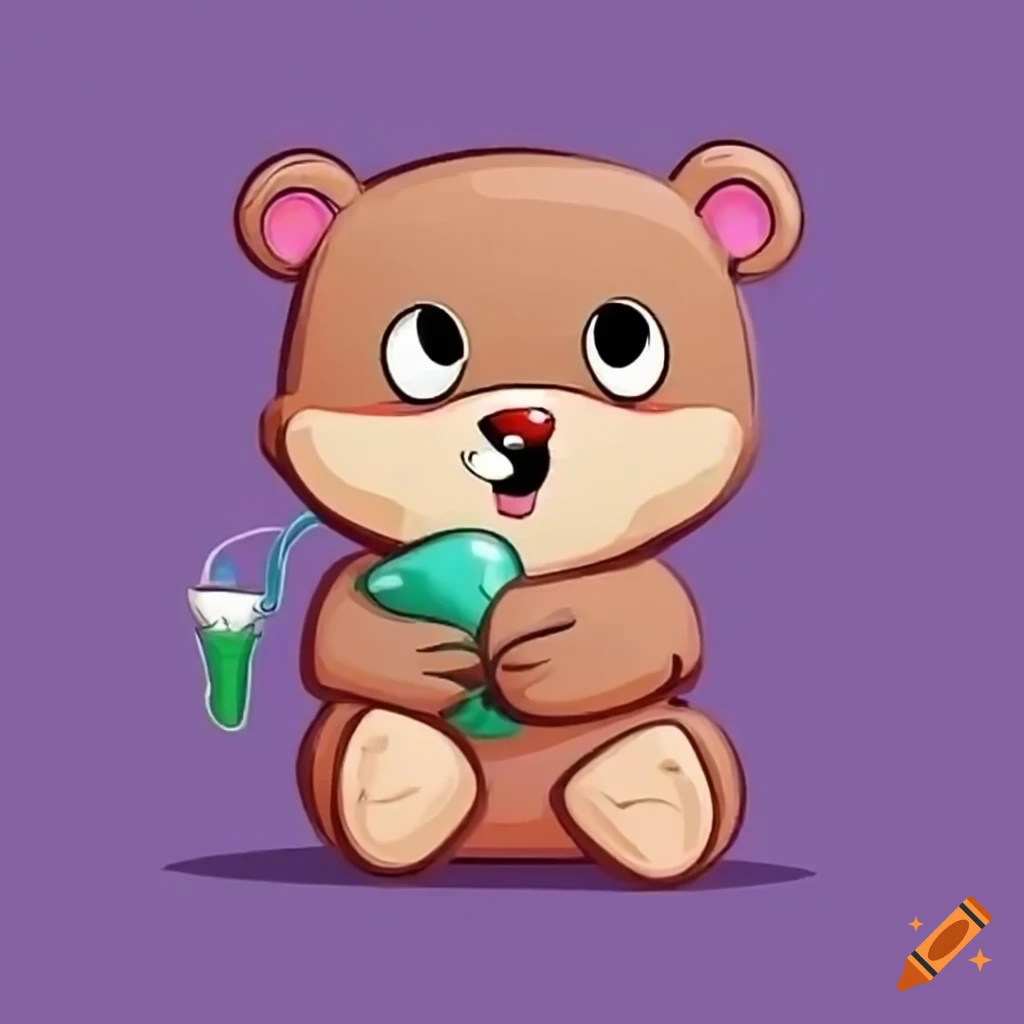 Big teddy bear with huge eyes polygon design' Sticker