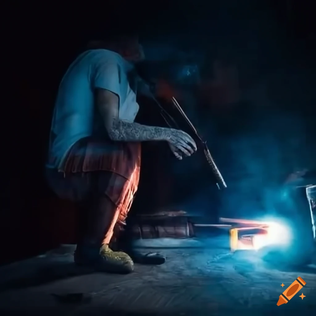 men welding an exhaust pipe