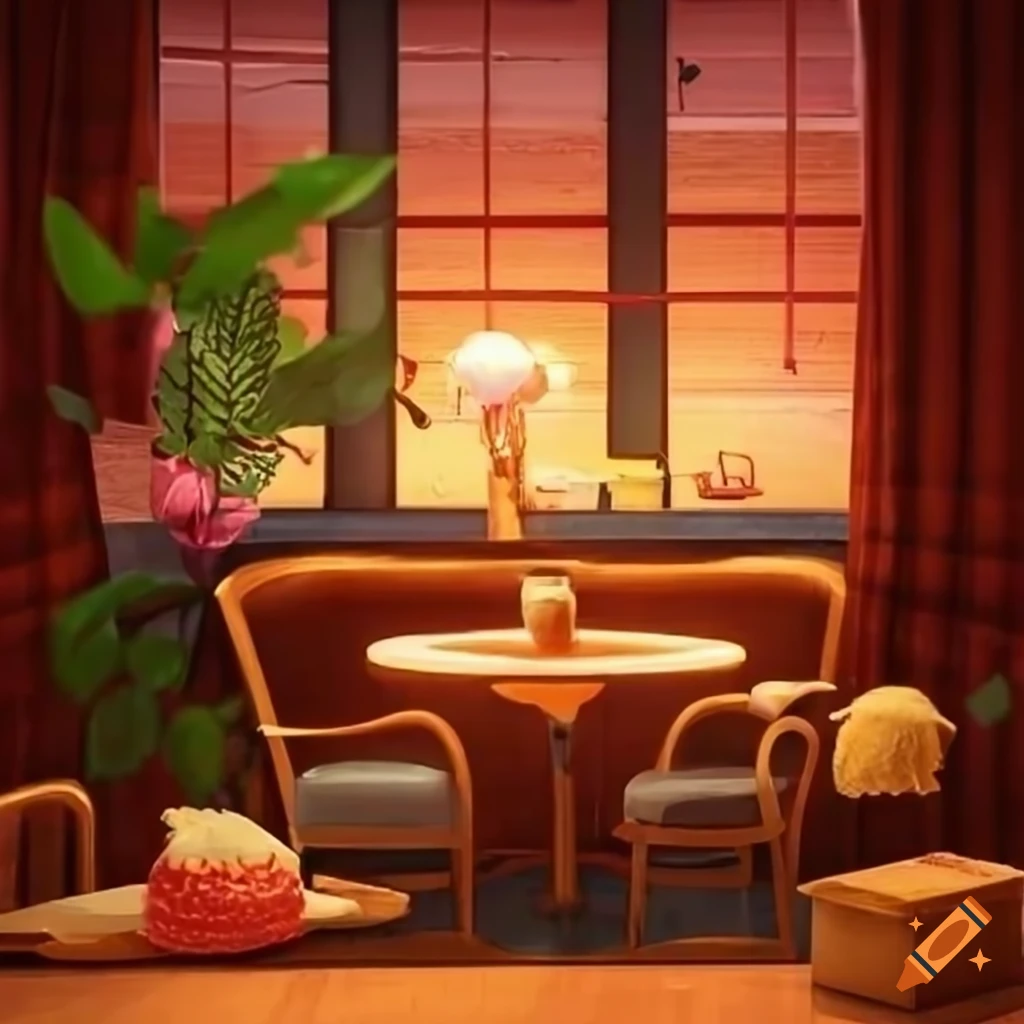cozy café with father and daughter enjoying hot chocolate and pastries
