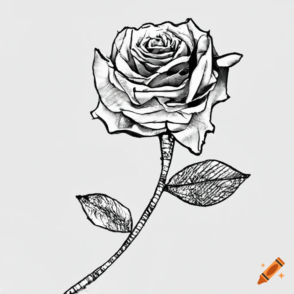 Bleeding rose tattoo design for a bud of mine : r/drawing