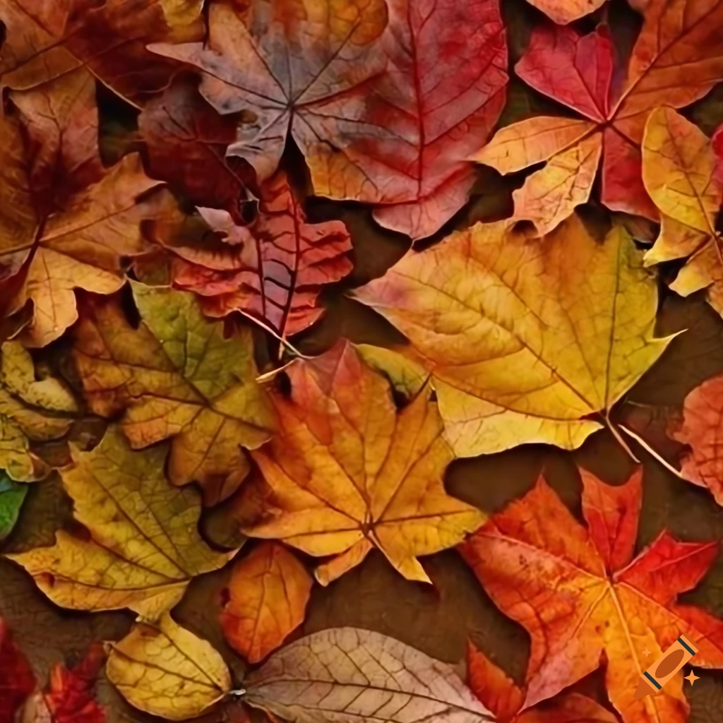 Autumnal leaf collage photo on Craiyon