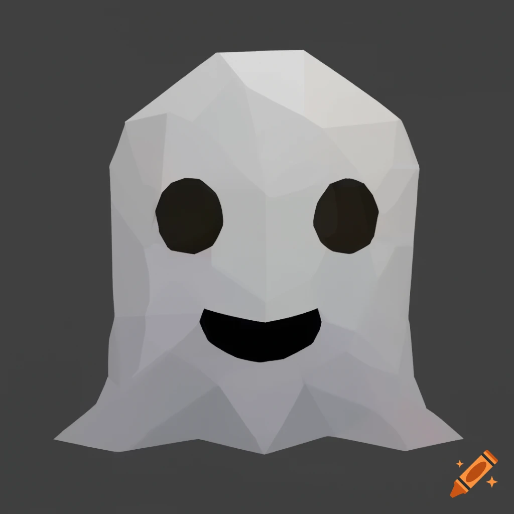 Low poly ghost with legs on Craiyon