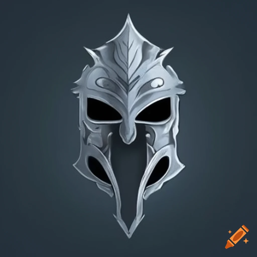 evil knight helmet illustration
