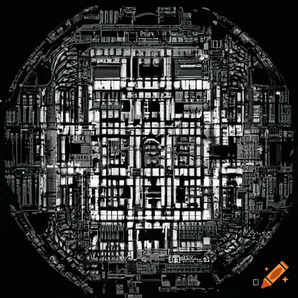 Computer architecture illustration on Craiyon