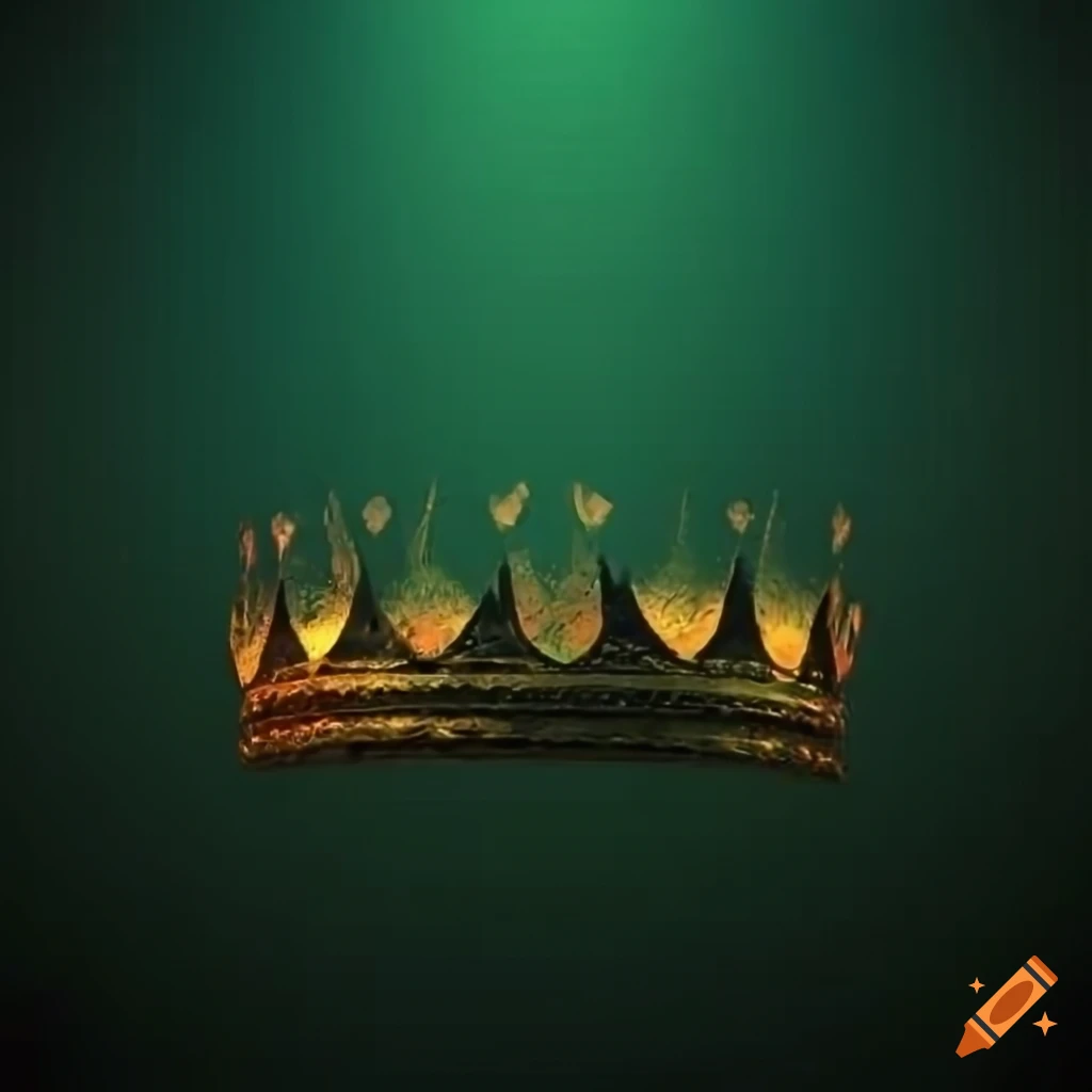 grungy medieval crown with glitchy textures