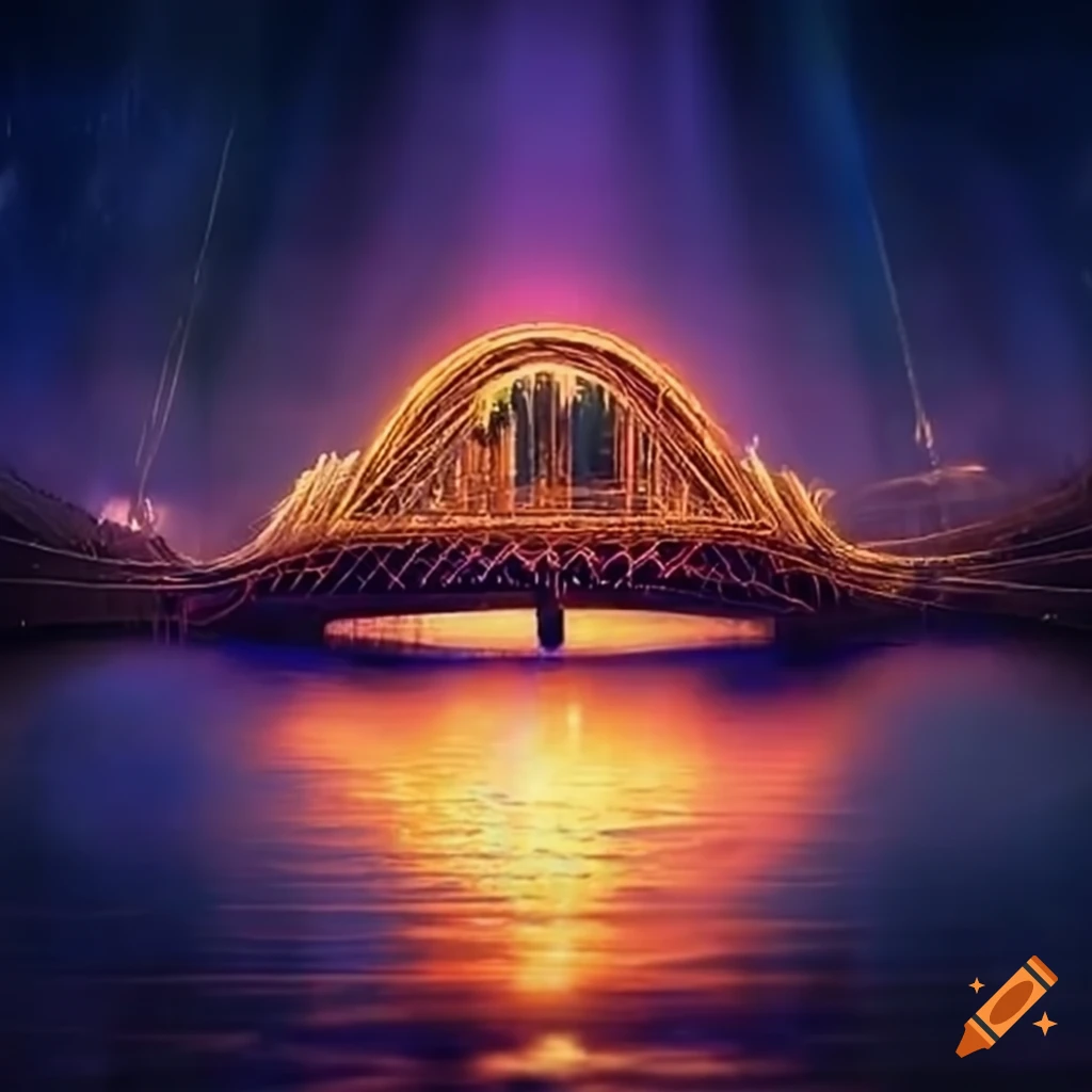 Artwork depicting the temporal bridge between jewish new year 5784 and