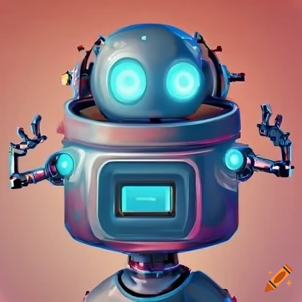 cute and ironic robot image