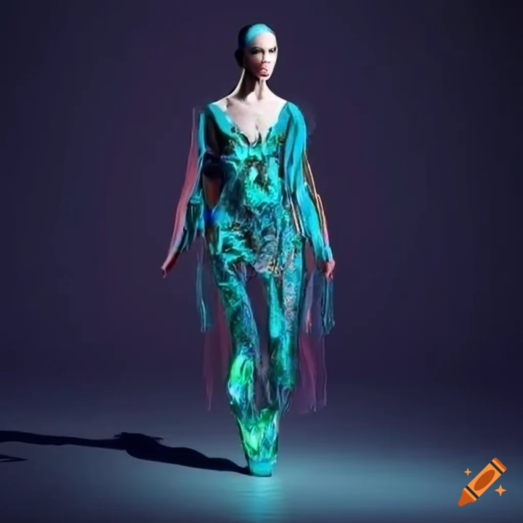 Model Walking On A Fashion Catwalk On Craiyon