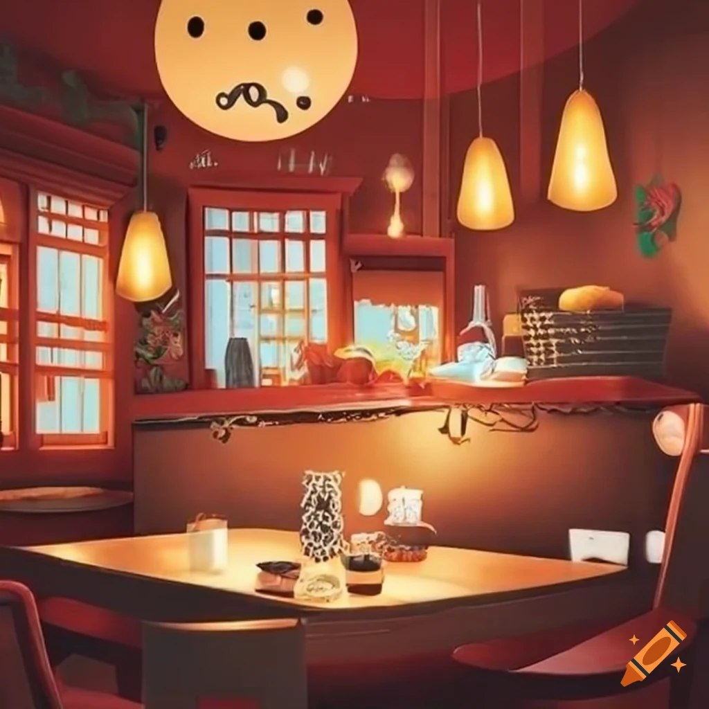 cozy café with father and daughter enjoying hot chocolate and pastries