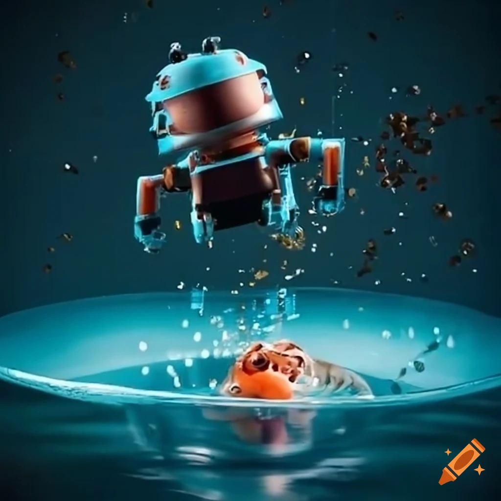 children building floating robots in a master class