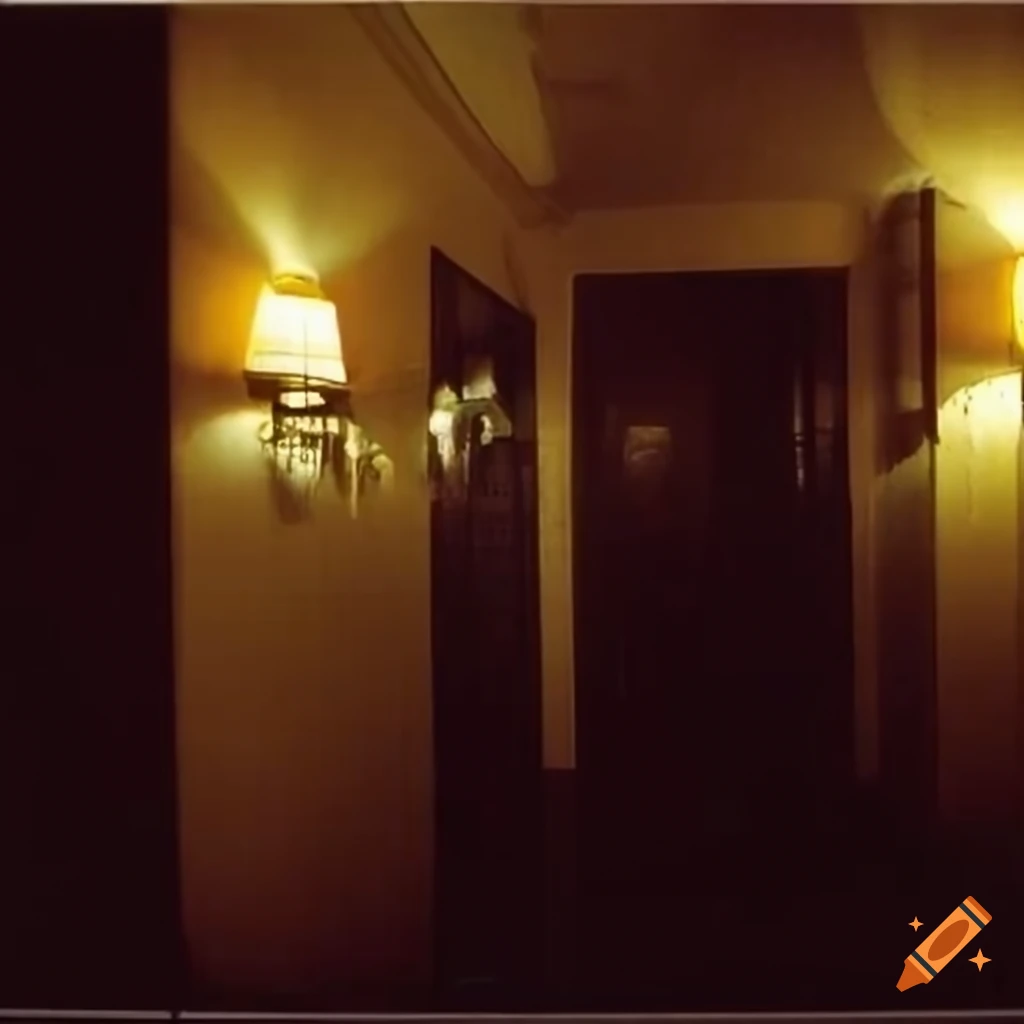 gritty long corridor in New York city at night