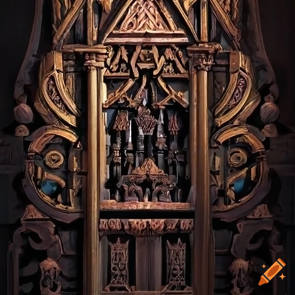 Highdefinition ornate architectural carving
