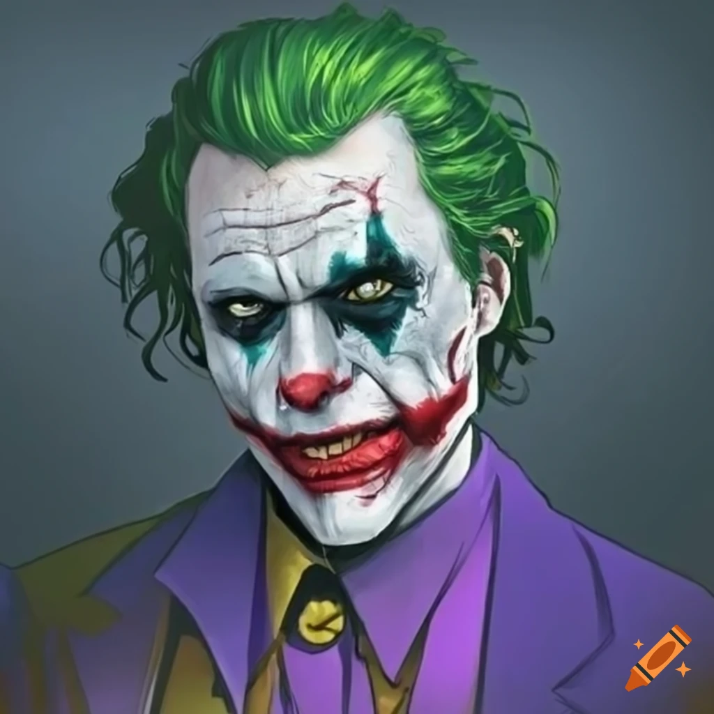 Image of the joker character on Craiyon