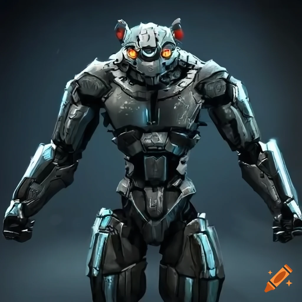 concept art of a robot titan armor