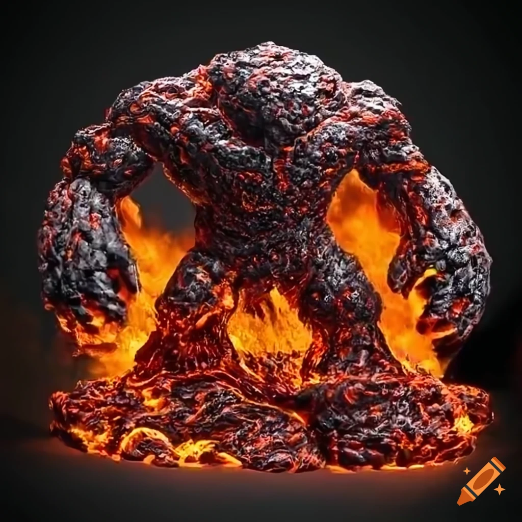digital art of a lava elemental