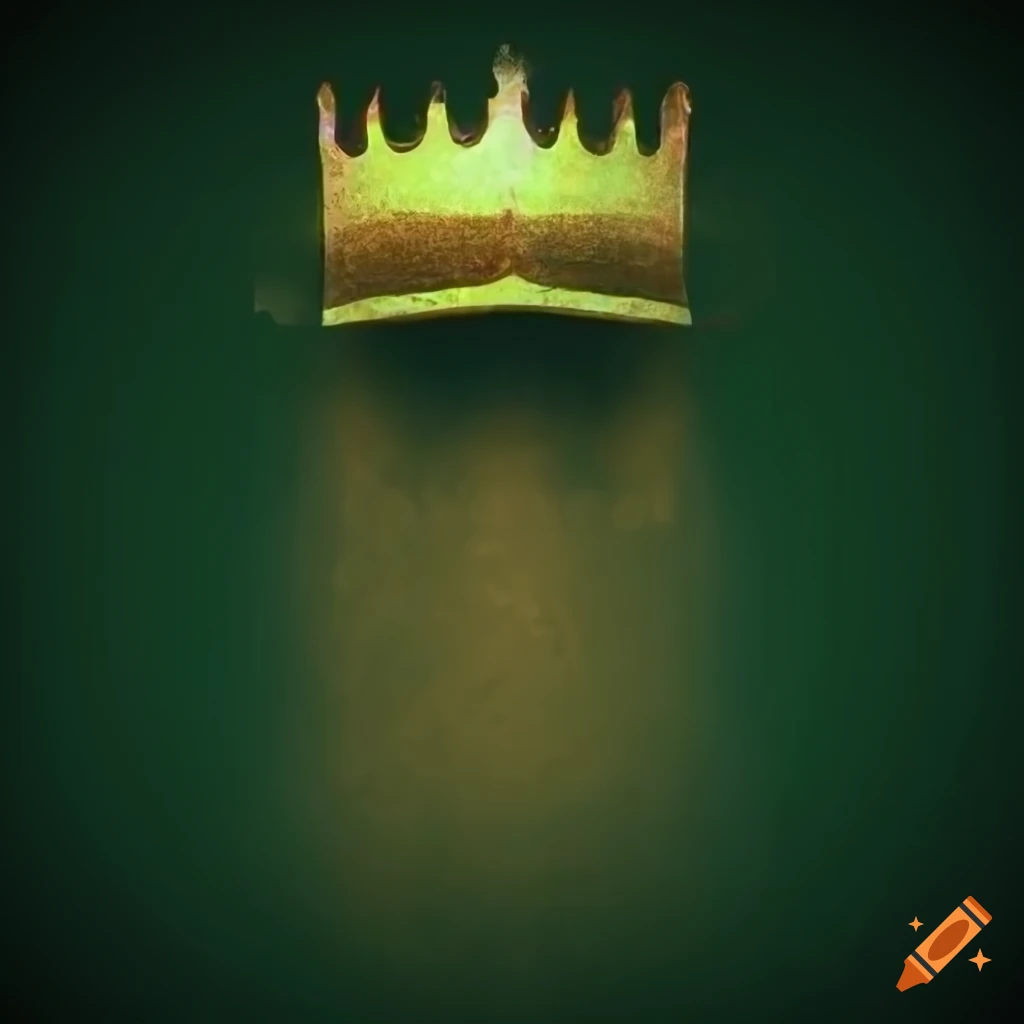grungy medieval crown with glitchy textures