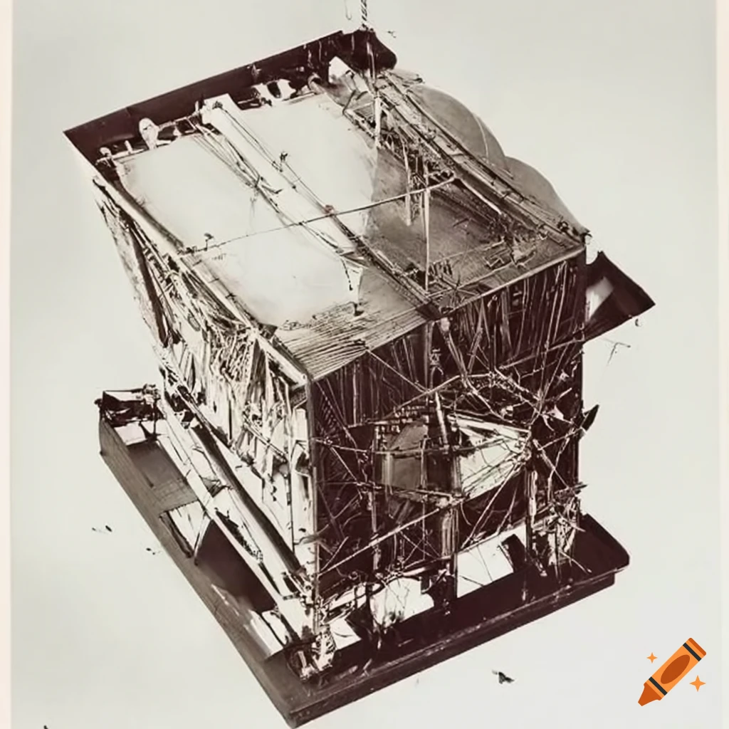 image of a vintage communication satellite