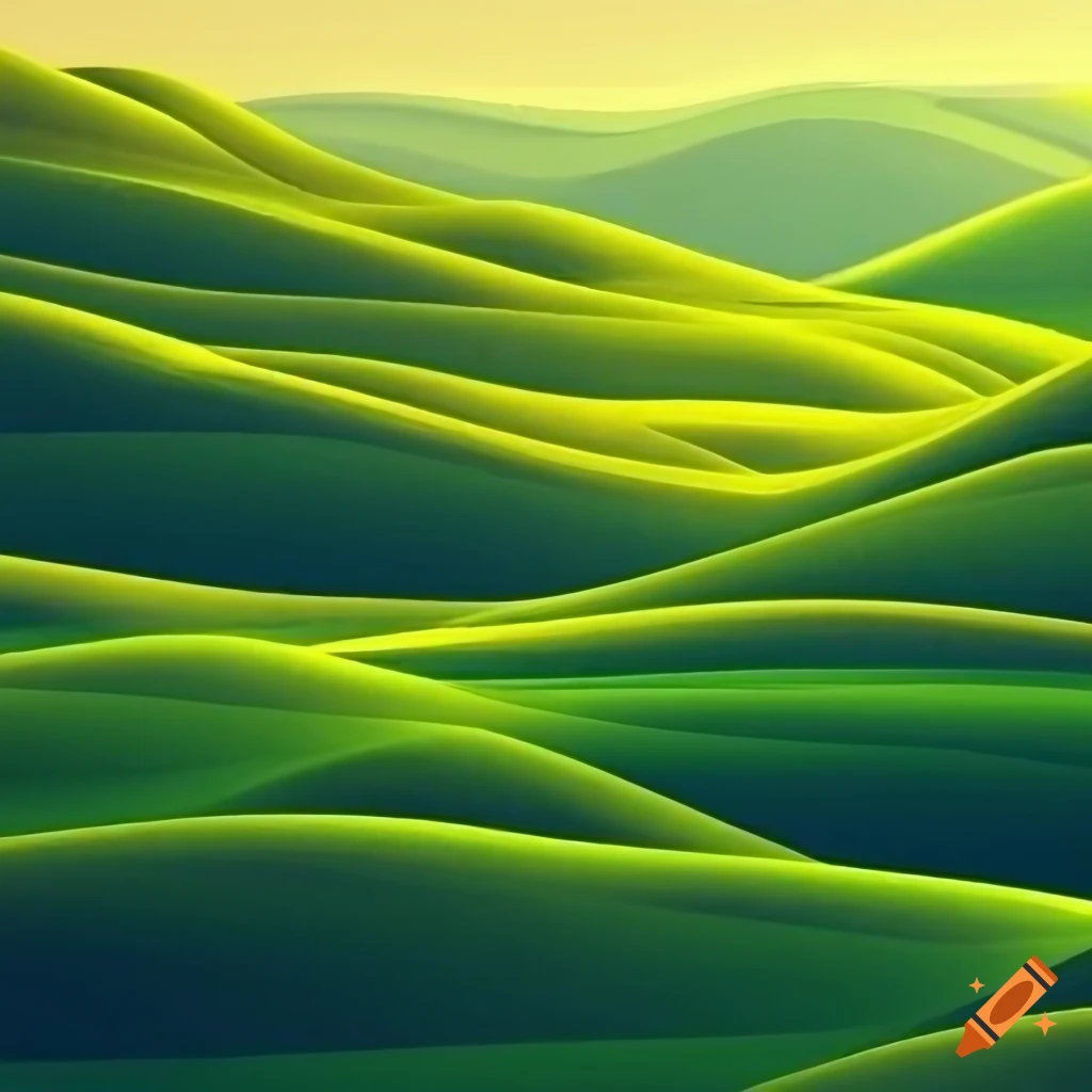 green rolling hills wallpaper background