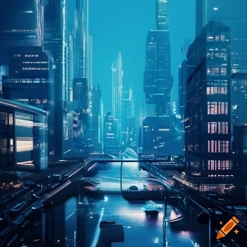 High-tech cityscape with advanced robots enhancing society on Craiyon