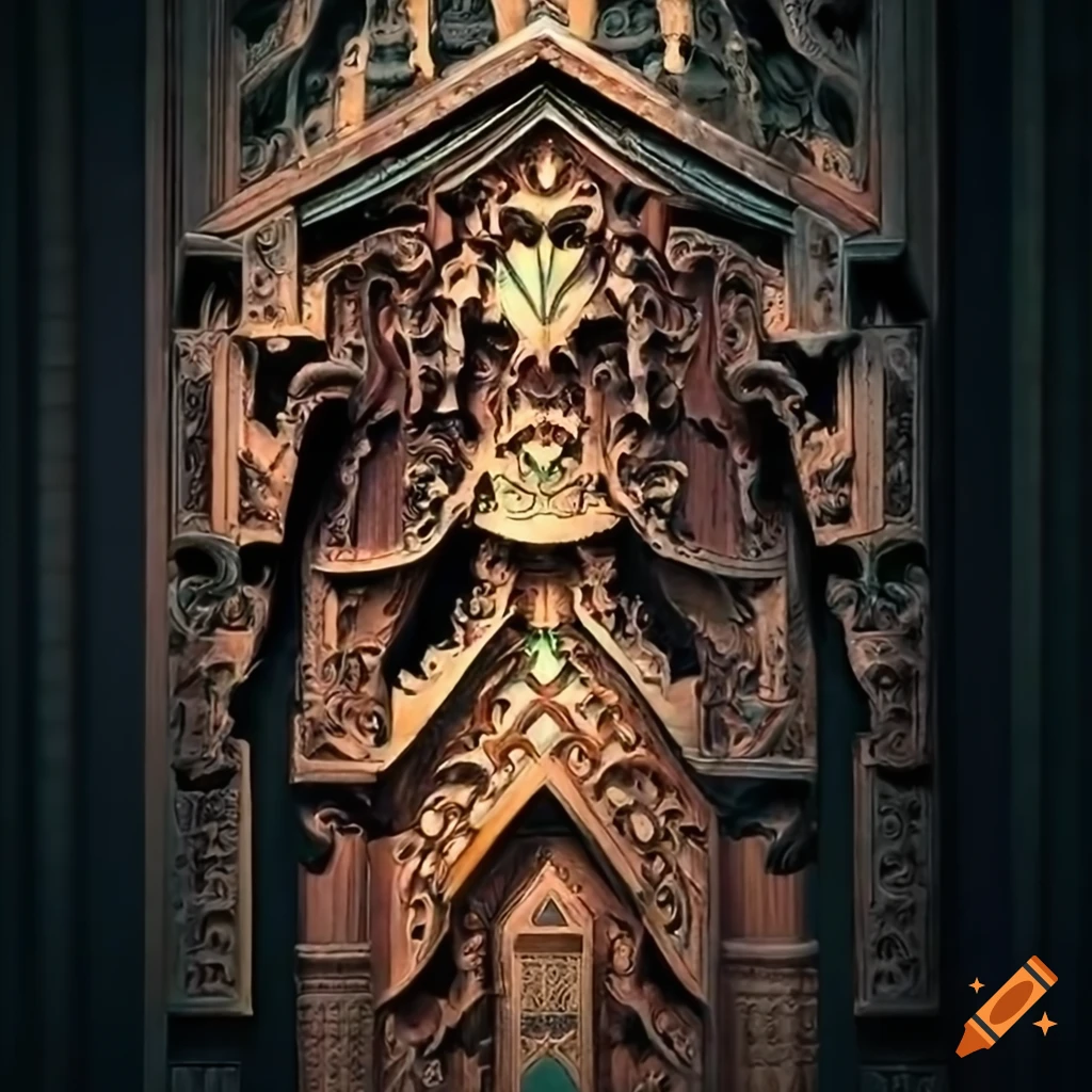 Highdefinition ornate architectural carving