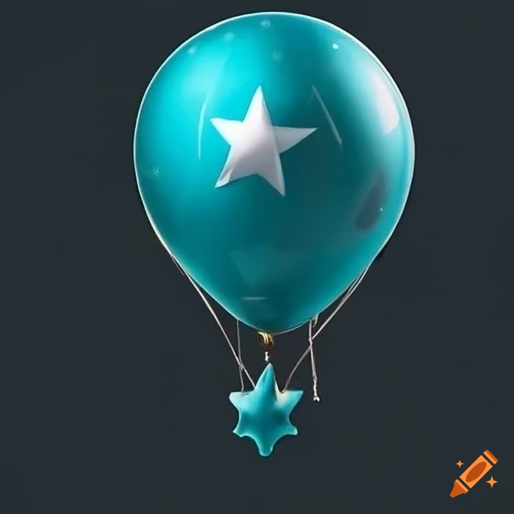 turquoise star balloon decoration