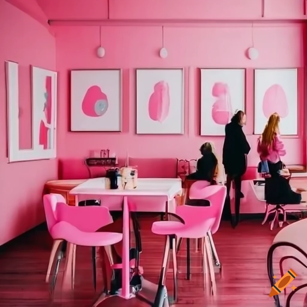Pastel pink coffee machine on Craiyon