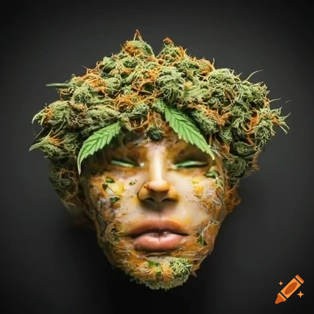 Cannabis bud crown on Craiyon