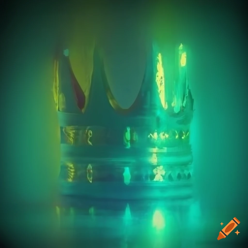 grungy medieval crown with glitchy textures
