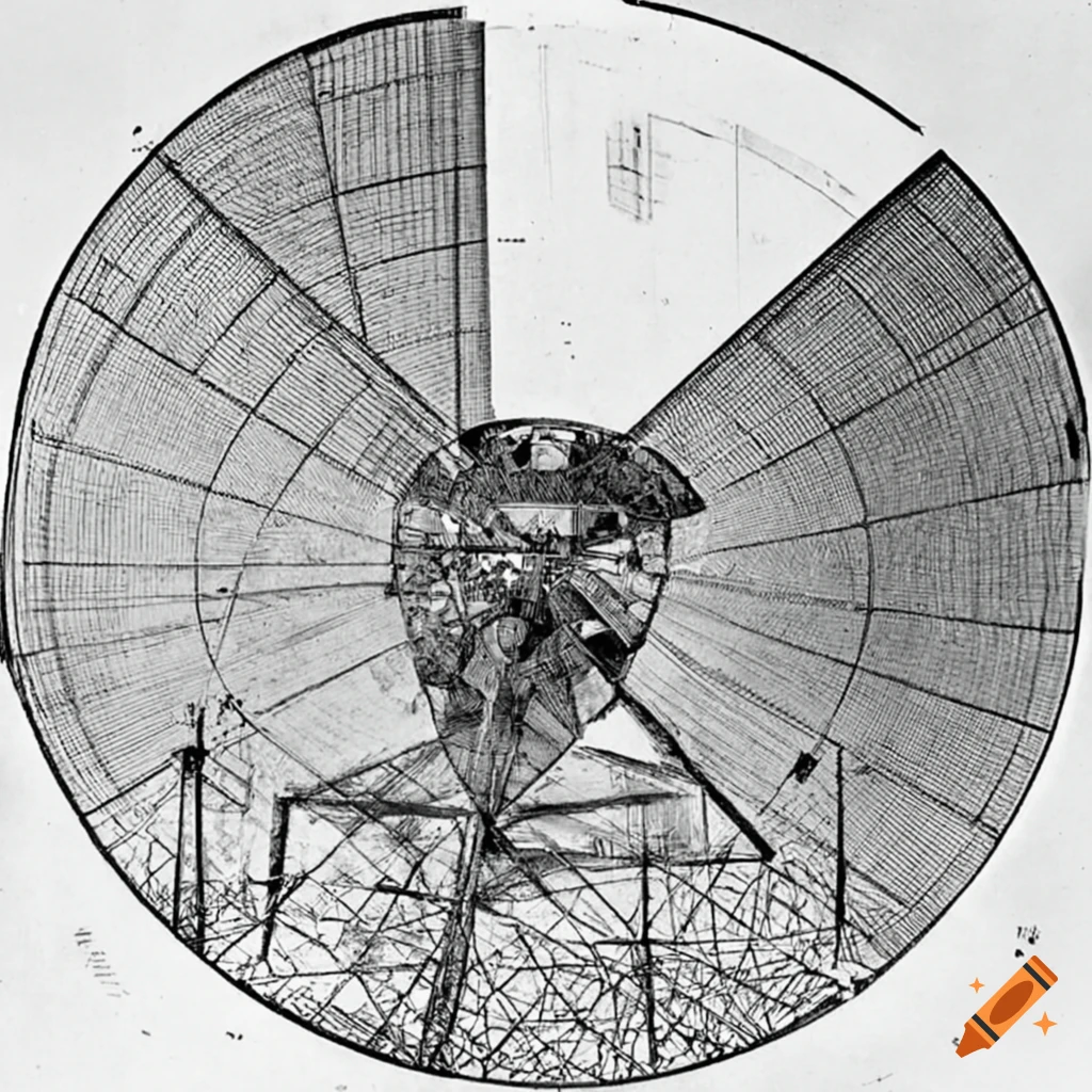 image of a vintage communication satellite