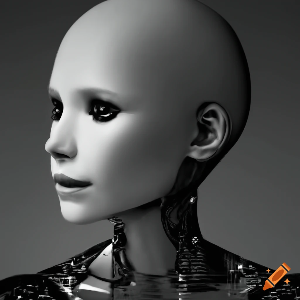black and white image representing the soul of artificial intelligence