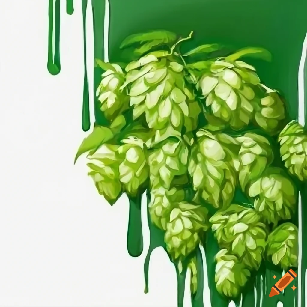 Japanese woodblock print of hop cones on Craiyon