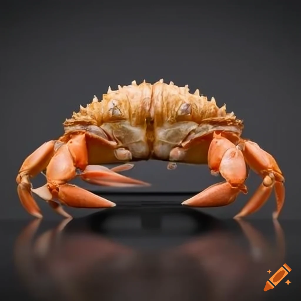 croissant filled with crab meat