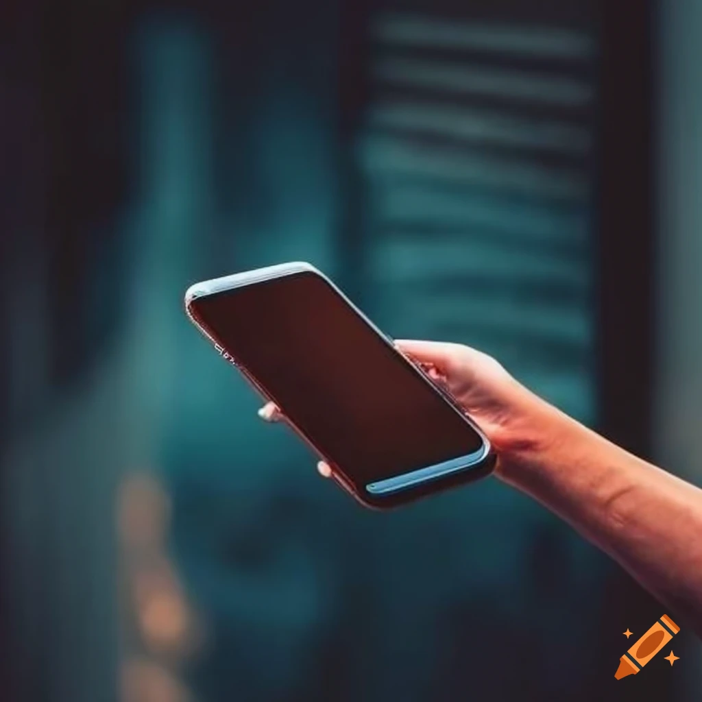 woman holding a smartphone with urban logo app