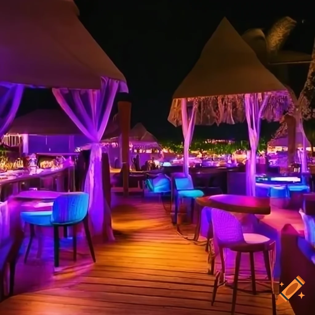 Luxury resort restaurant with outdoor deck
