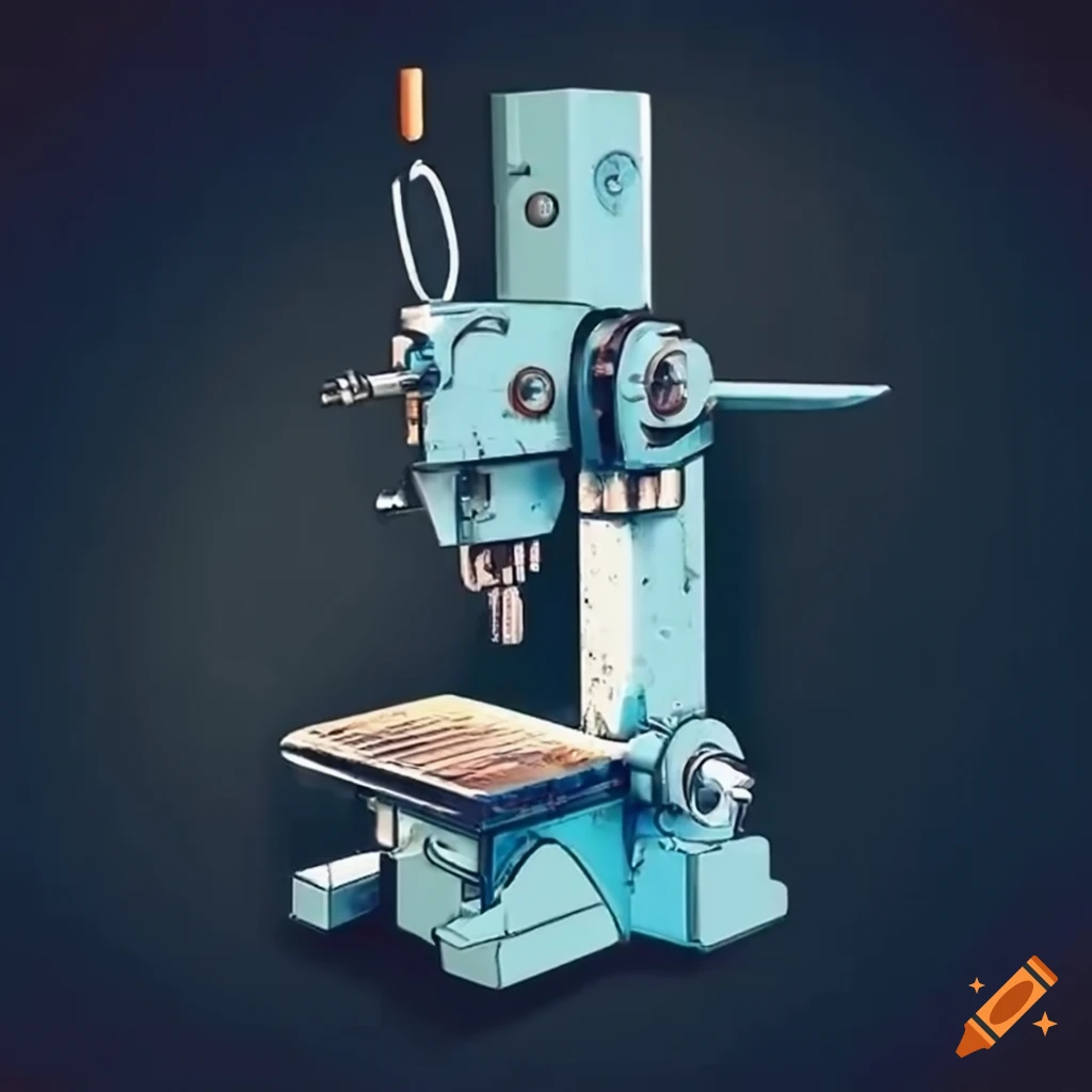 grey horizontal milling machine