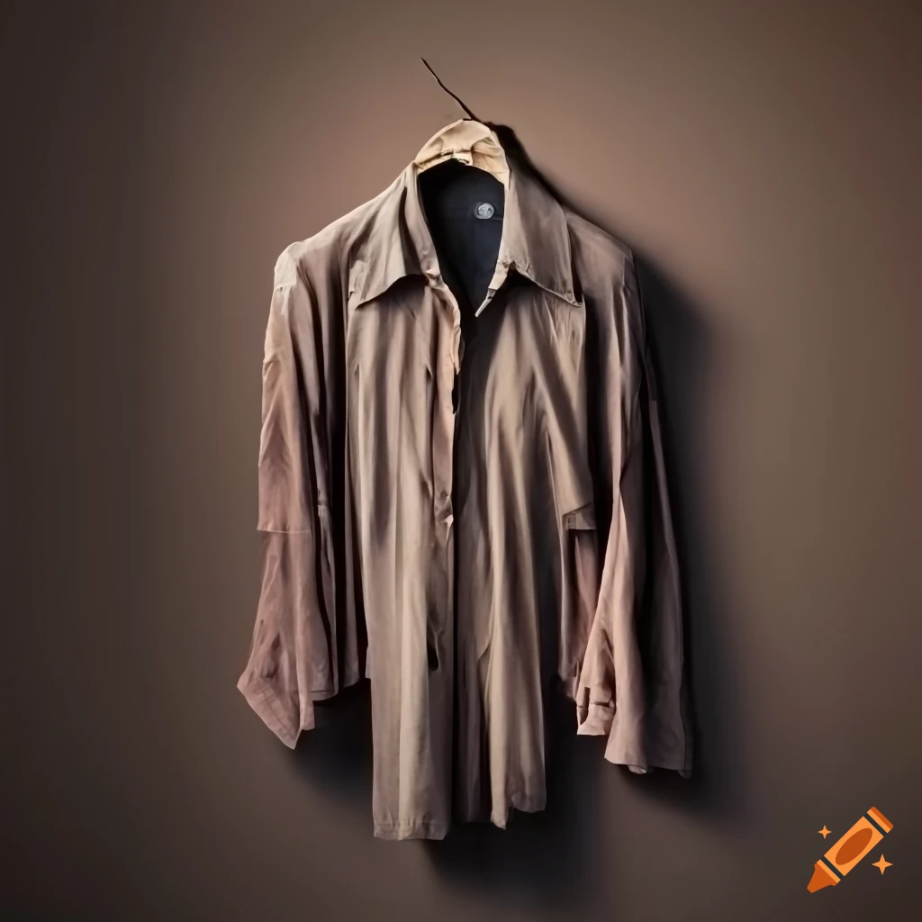 Wall decoration with hanging shirt