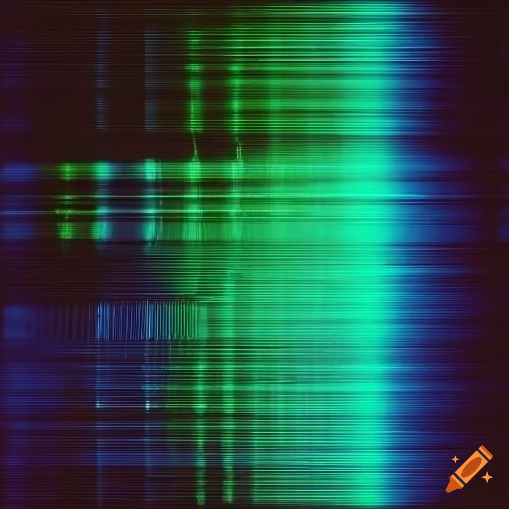 double exposure of neon signs and glitchy grunge textures