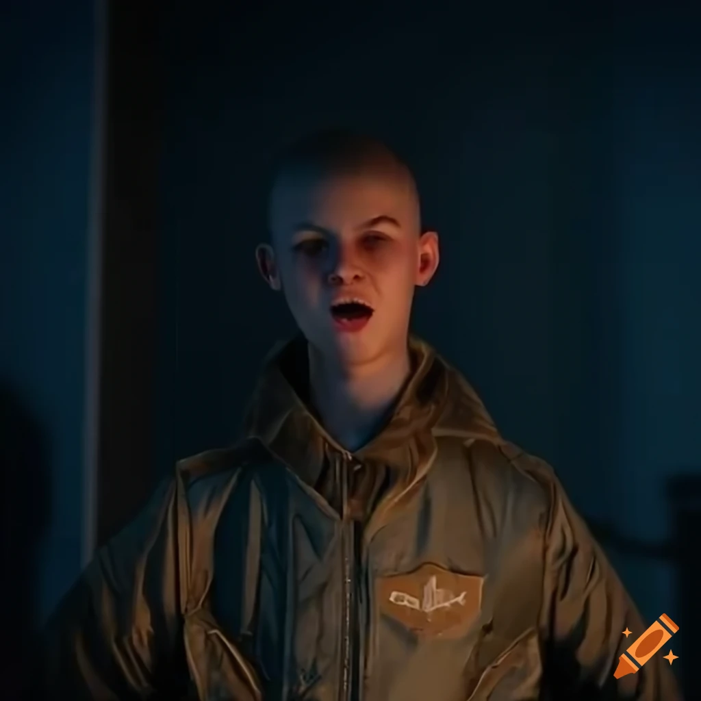 photo-realistic portrait of a young man in flight jacket