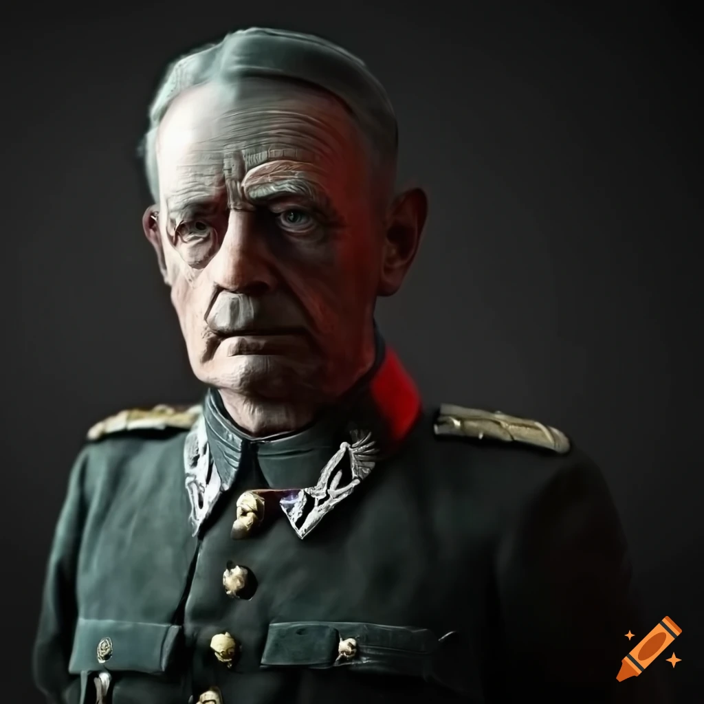 realistic portrait of a German general from World War I