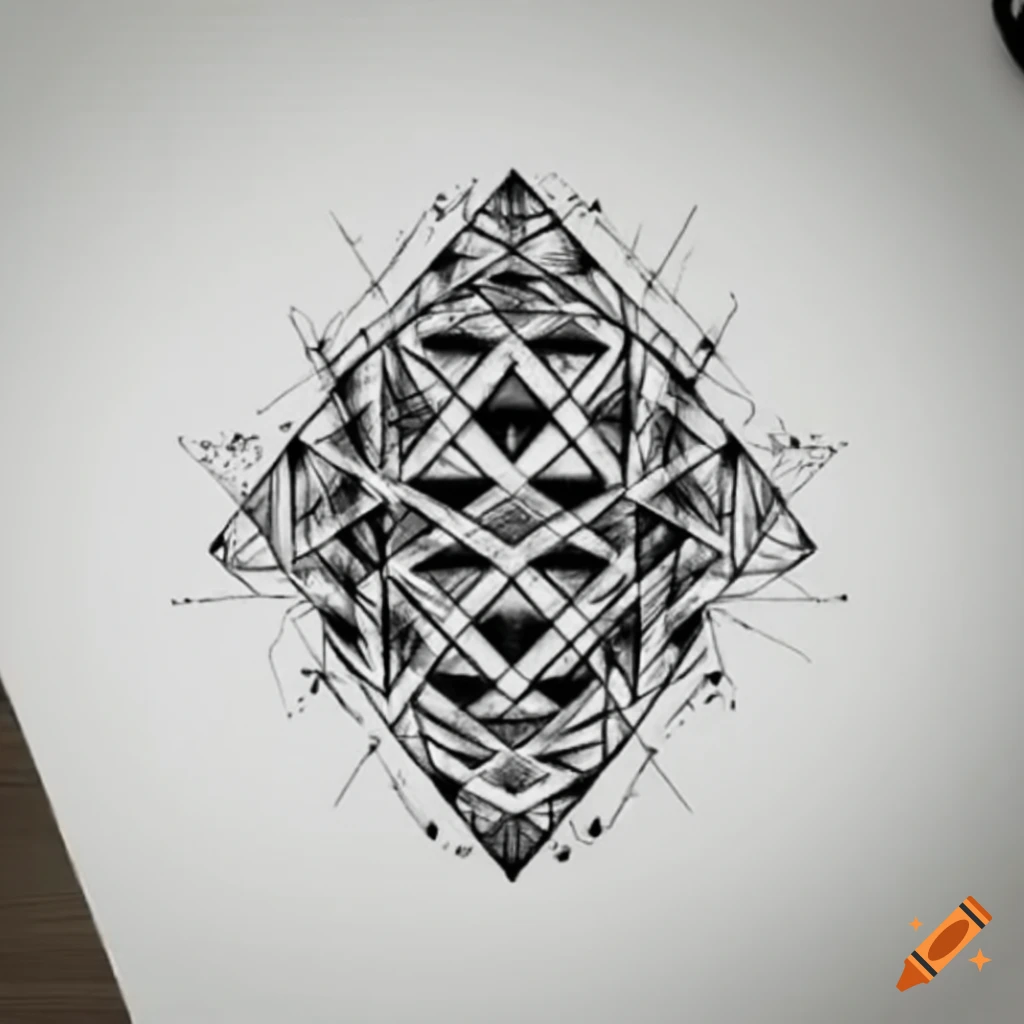 Stunning Geometric Tattoo And The Meaning Behind Lines,Shapes And Pattern