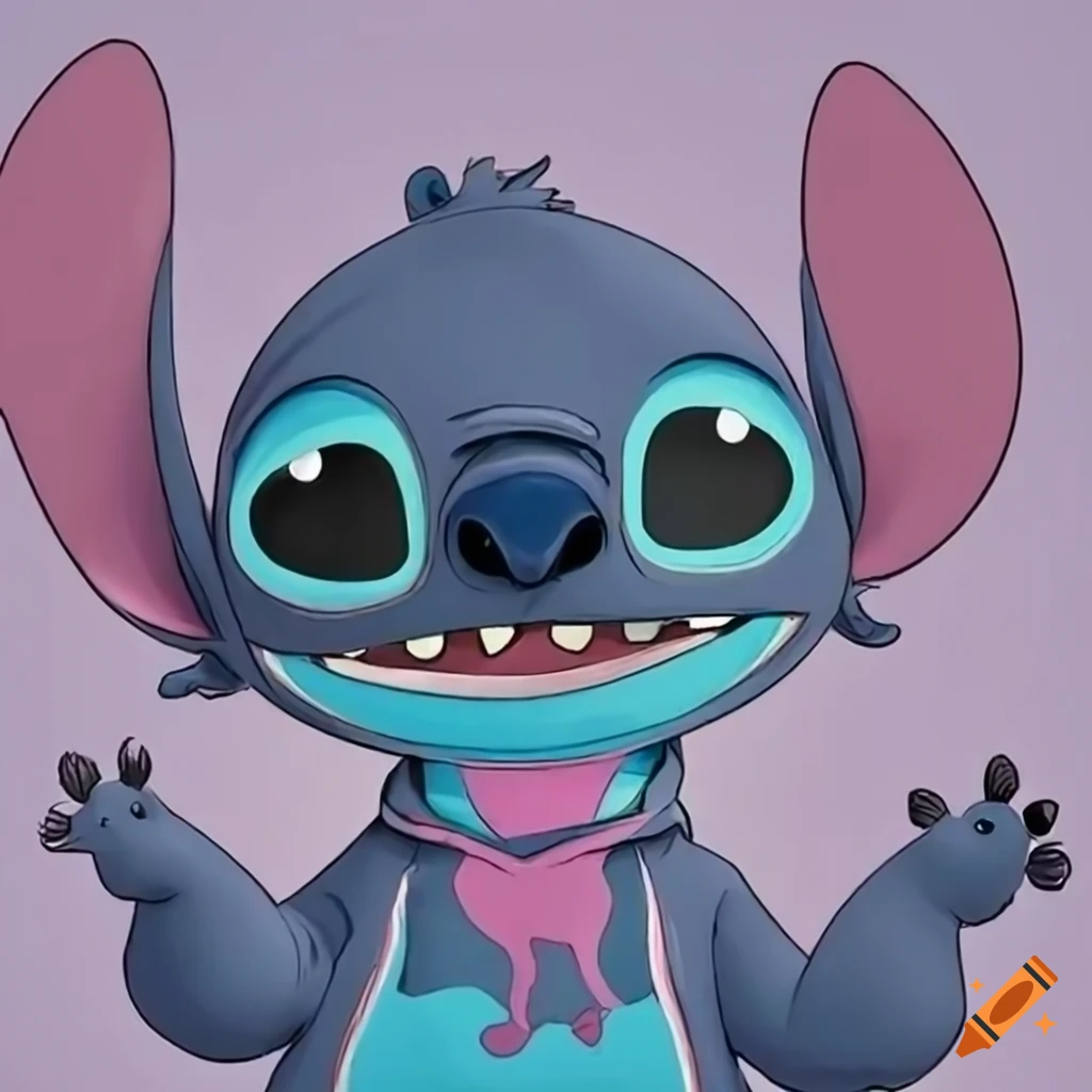 Stitch, the cute character from disney's lilo & stitch on Craiyon