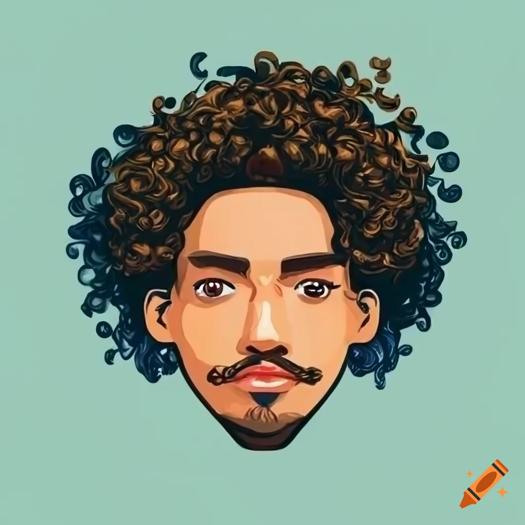 Image of a person with curly hair on Craiyon