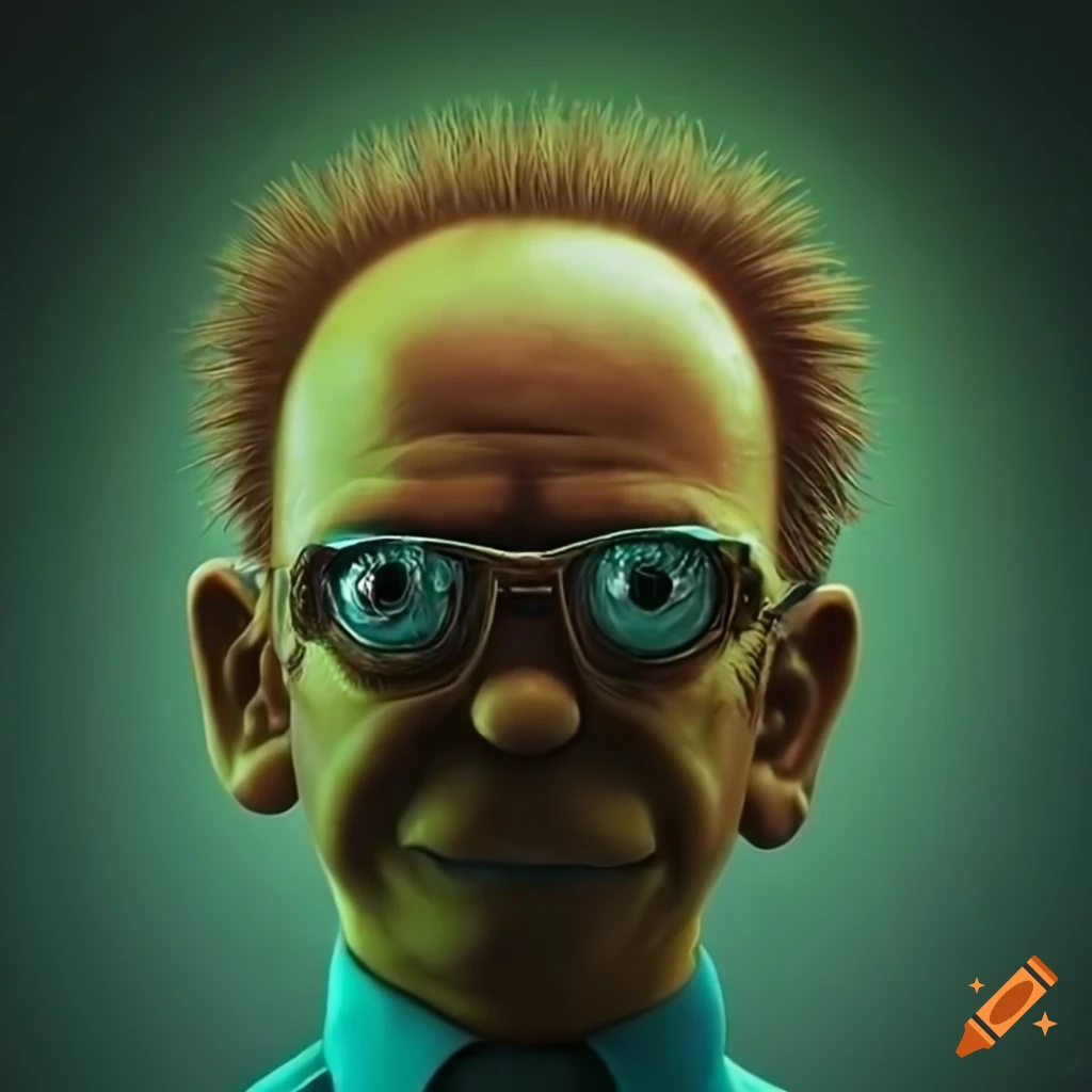 Simpsons family in the Matrix with 3D background on Craiyon
