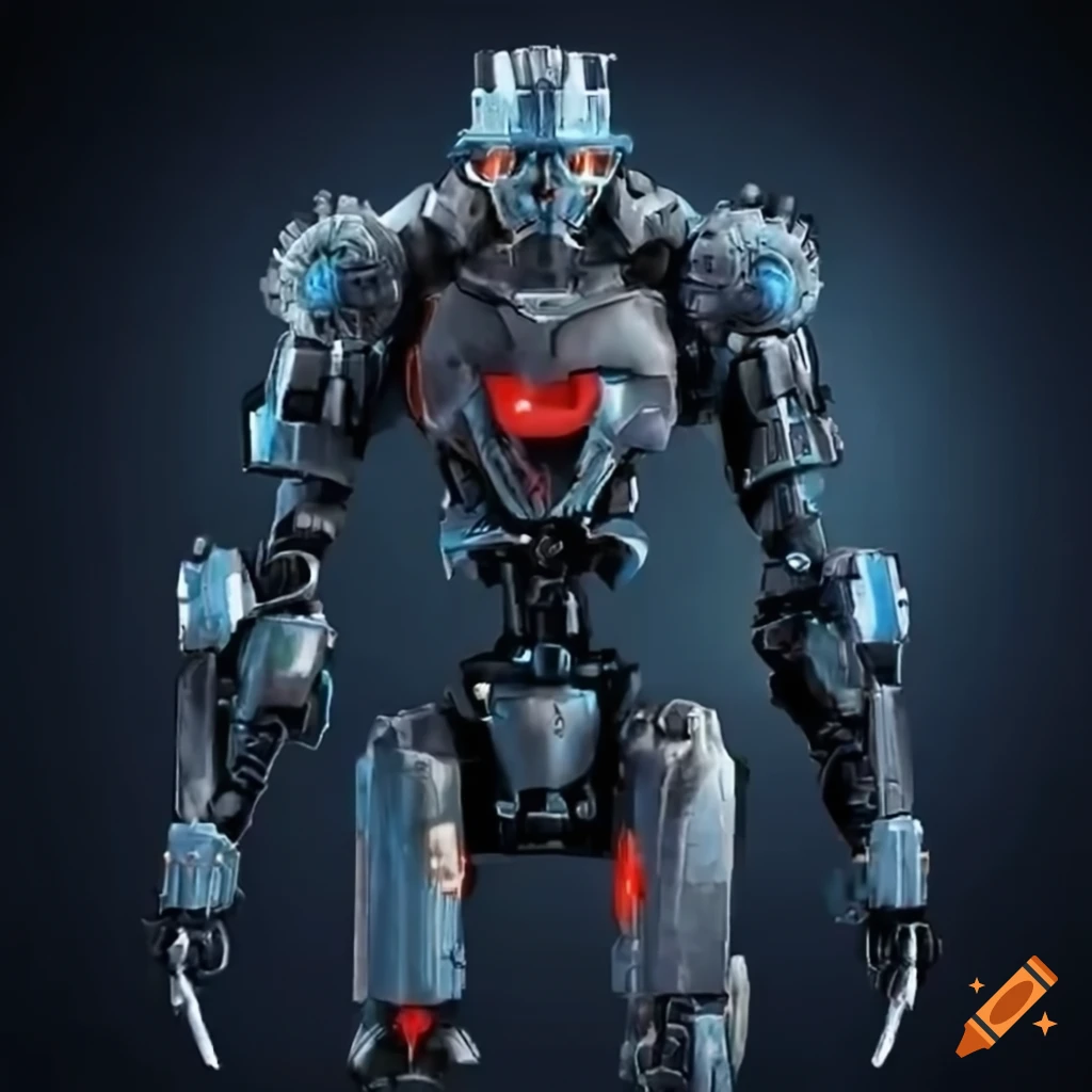 digital artwork of a futuristic robot in kill mode