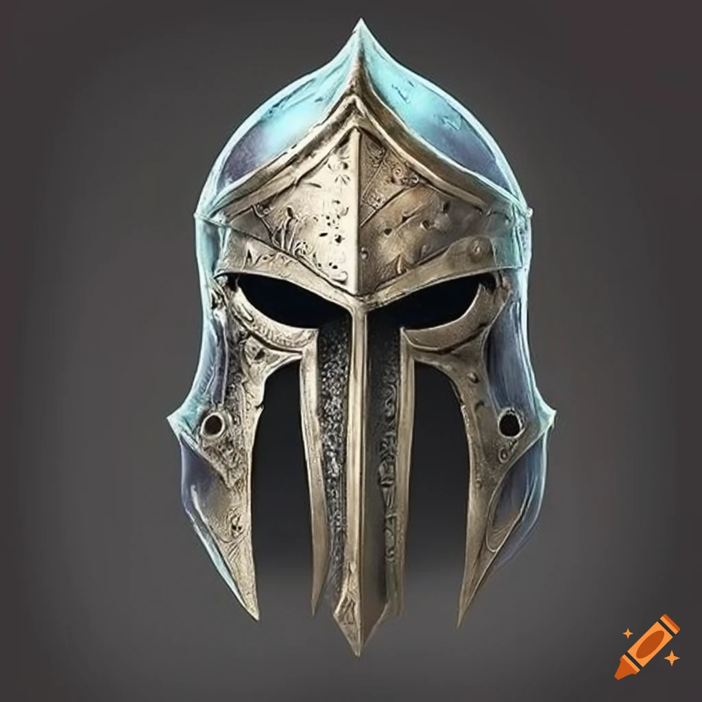 evil knight helmet illustration